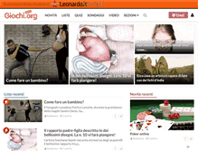Tablet Screenshot of giochi.org